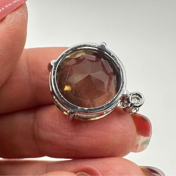 Stunning 18mm Round cut Smokey Quartz pendant and necklace in solid sterling! - Picture 6 of 13